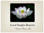 Local Sangha Reports - Kwan Um School of Zen Europe