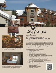 Download info sheet with specs and floor plans - Big Sky Resort