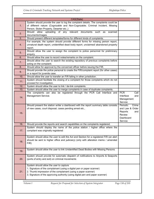 MEGHALAYA POLICE - National Crime Records Bureau