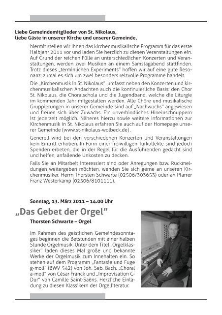 Das Gebet der Orgel - St Nikolaus Wolbeck