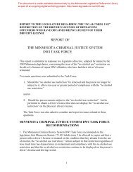 report of the minnesota criminal justice system dwi task force