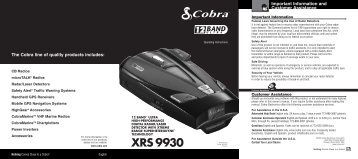 XRS 9930 - Cobra Electronics Corporation