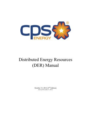 Distributed Energy Resources Interconnection Manual - CPS Energy