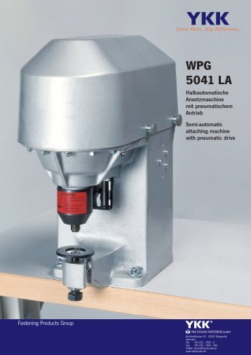 WPG 5041 LA - YKK STOCKO FASTENERS GmbH