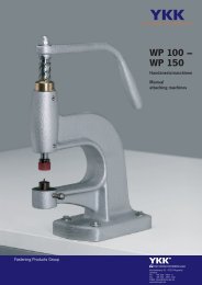 WP 100 Ã¢ÂÂ WP 150 - YKK STOCKO FASTENERS GmbH