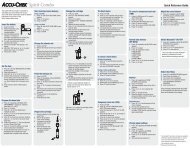 Accu-Chek Spirit Combo insulin pumpâQuick Reference Guide