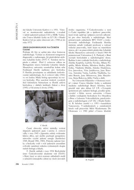 A contribution to the history of radiobiology in Bohemia, Moravia and ...