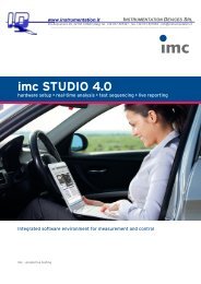 imc STUDIO 4.0 - INSTRUMENTATION DEVICES