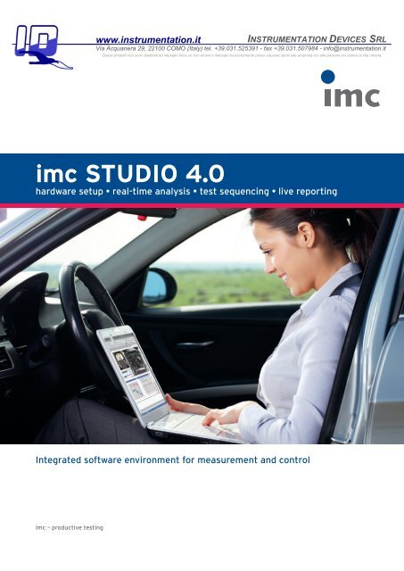 imc STUDIO 4.0 - INSTRUMENTATION DEVICES