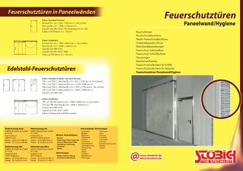 Feuerschutztüren für Paneelwände - Stöbich Brandschutz