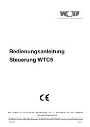 Bedienungsanleitung Steuerung WTC5 - Wolf (Schweiz) AG