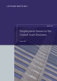 Employment Issues in the United Arab Emirates - Latham & Watkins