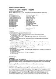 GR-Protokoll Nr. 18/2013 - Feldbrunnen