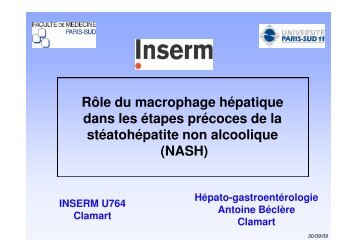 L'activation prÃ©coce de la cellule de Kupffer par les lipides au ... - Afef