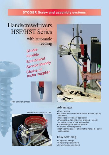 Handscrewdrivers HSF/HST Series - Stöger Automation