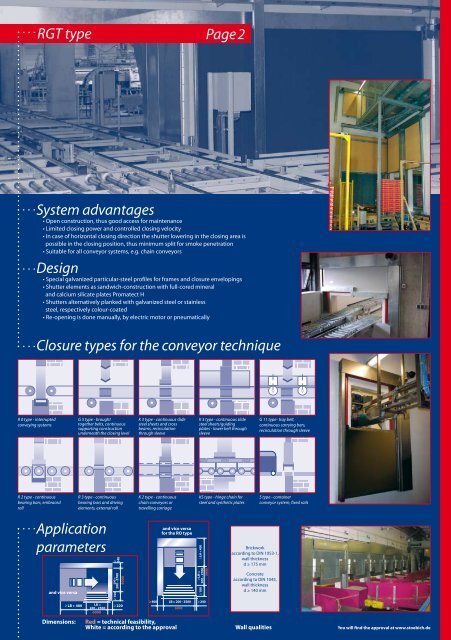 Conveyor system closures Universal · RGT - Stöbich Brandschutz