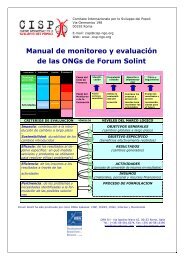 Manual de monitoreo y evaluaciÃ³n de las ONGs de Forum Solint