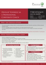 Develop Yourself as a Professional Corporate Coach - Progress-U