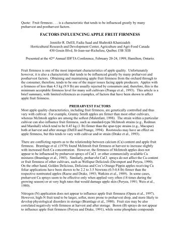 Factors Influencing Apple Fruit Firmness - Virtual Orchard