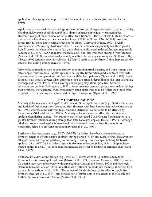 Factors Influencing Apple Fruit Firmness - Virtual Orchard