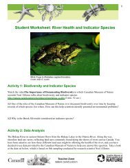 Student Worksheet: River Health and Indicator Species