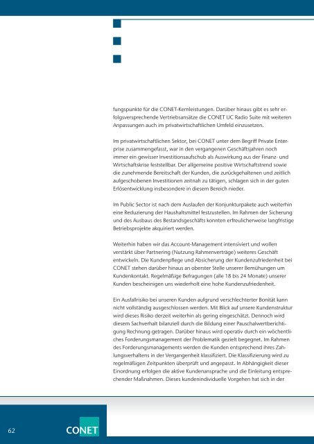 Konzernbericht der CONET Technologies AG 2011 ... - CONET Group