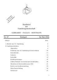 Rundbrief der Familiengemeinschaft GEBHARDT – PAULUS ...