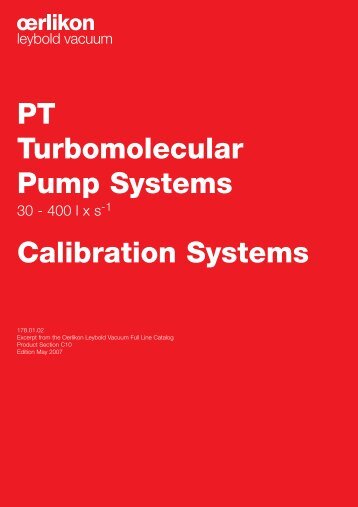 PT Turbomolecular Pump Systems Calibration Systems