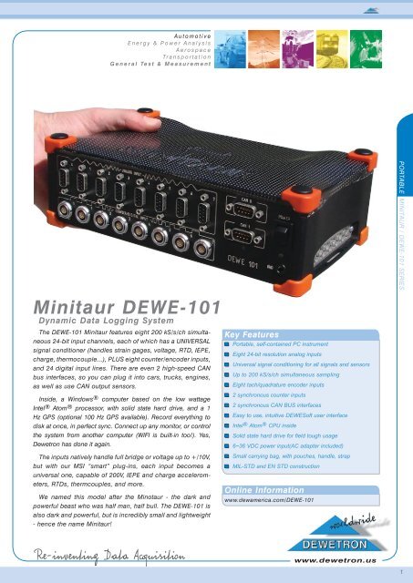 DEWETRON Data Acquisition Solutions - Dewetron America