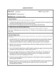 JOB DESCRIPTION JOB TITLE: Unit Head DATE: January ... - LAICO