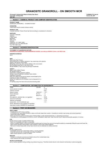 MSDS - Wattyl