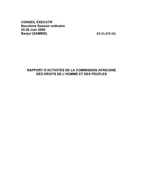 20Ã¨me Rapport d'ActivitÃ©s - African Commission on Human and ...