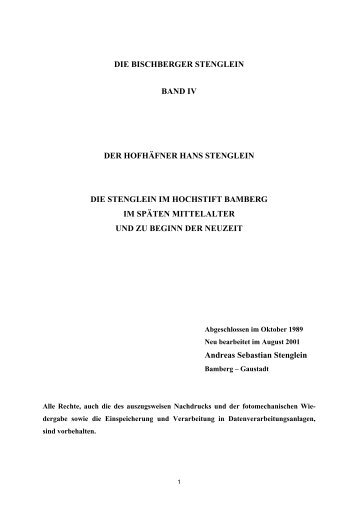 DIE BISCHBERGER STENGLEIN BAND IV - Andreas Stenglein