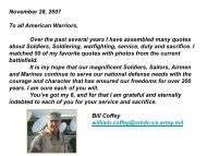 November 28, 2007 To all American Warriors, Over the ... - 9Line LLC
