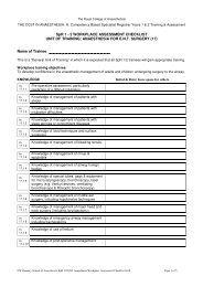 SpR 1 - 2 WORKPLACE ASSESSMENT CHECKLIST UNIT OF ...