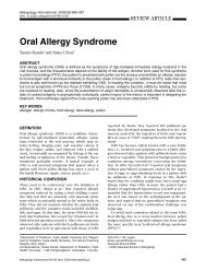 Oral Allergy Syndrome - Allergology International