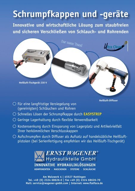 Schrumpfkappen und -geräte - Ernst Wagener Hydraulikteile GmbH