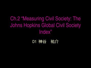 The Global Civil Society Index