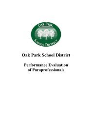 Para Professional Evaluation Form - Oak Park School District