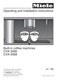 Operating Instructions Built In Coffee Machine Cva 2660