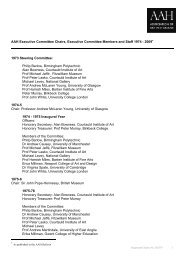 Executive Committee Chairs - Association of Art Historians