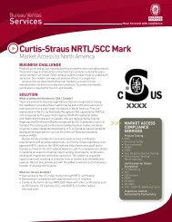 Curtis-Straus NRTL Listed Mark - Bureau Veritas