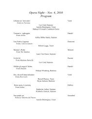 Program For Opera Night, 2010 - Bishop O'Connell High School