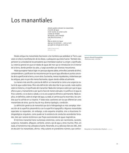 Descargar libro Manantiales de AndalucÃ­a - Conoce tus Fuentes