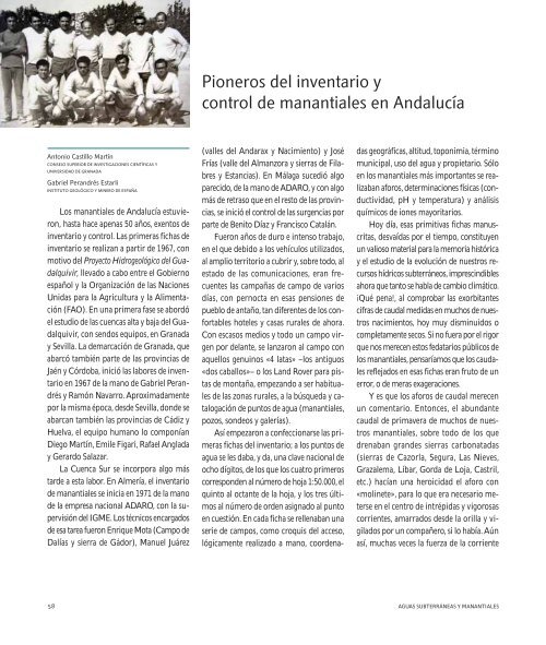 Descargar libro Manantiales de AndalucÃ­a - Conoce tus Fuentes