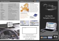 Car Specific Navigation System - GPStar