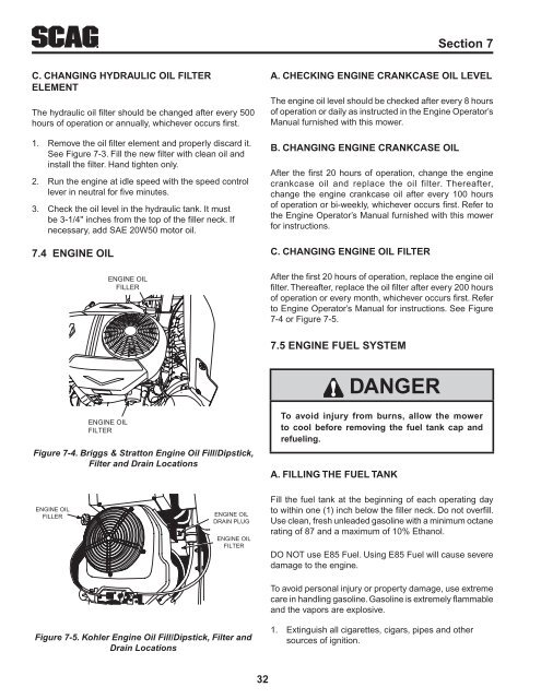 warning - Scag Power Equipment