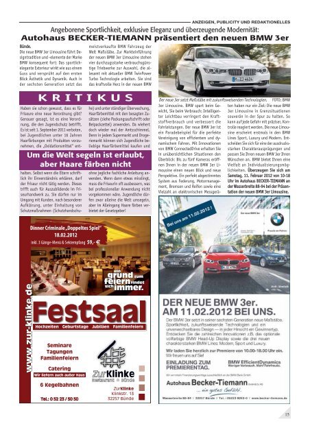 Januar/Februar 2012 - Extrablatt vom Zeitungsjungen