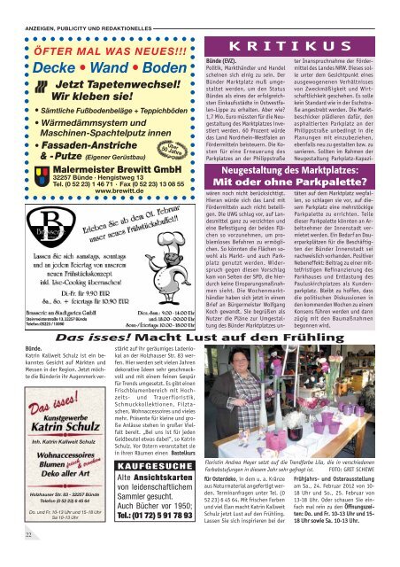 Januar/Februar 2012 - Extrablatt vom Zeitungsjungen