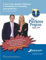 PaceSetter - The PaceSetter Program - State Auto